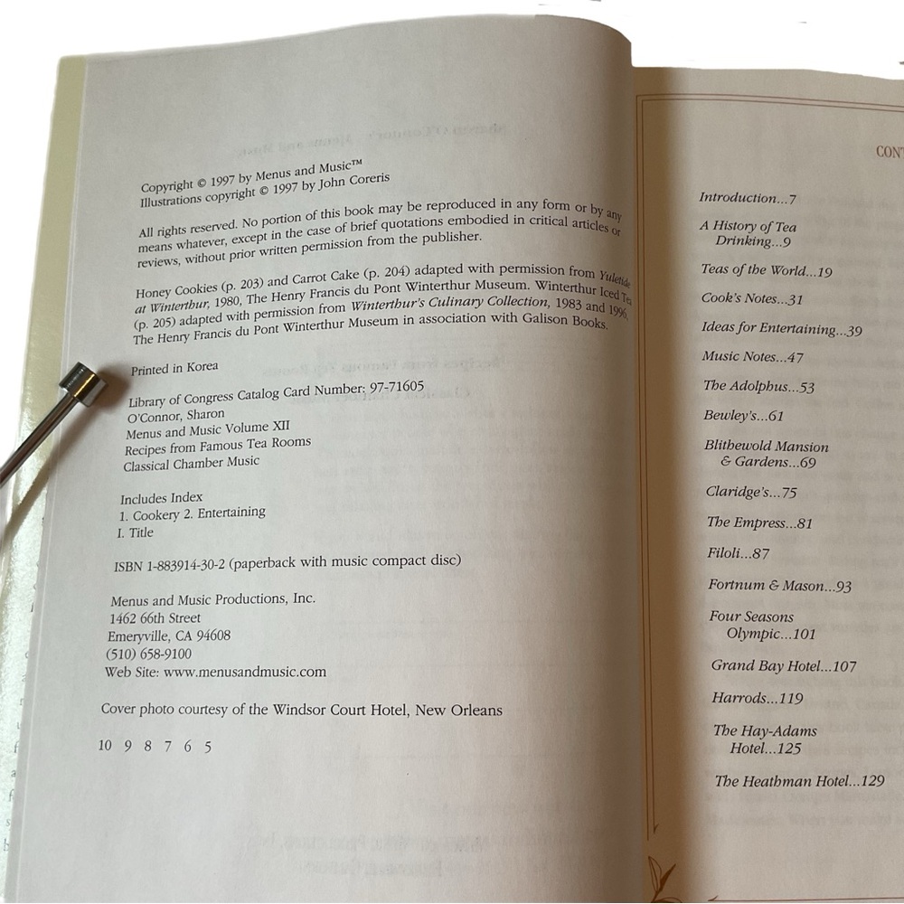 Cookbook /CD Set Afternoon Tea Serenade Sharon O'Connor Recipes /Classical Music - Picture 6 of 15